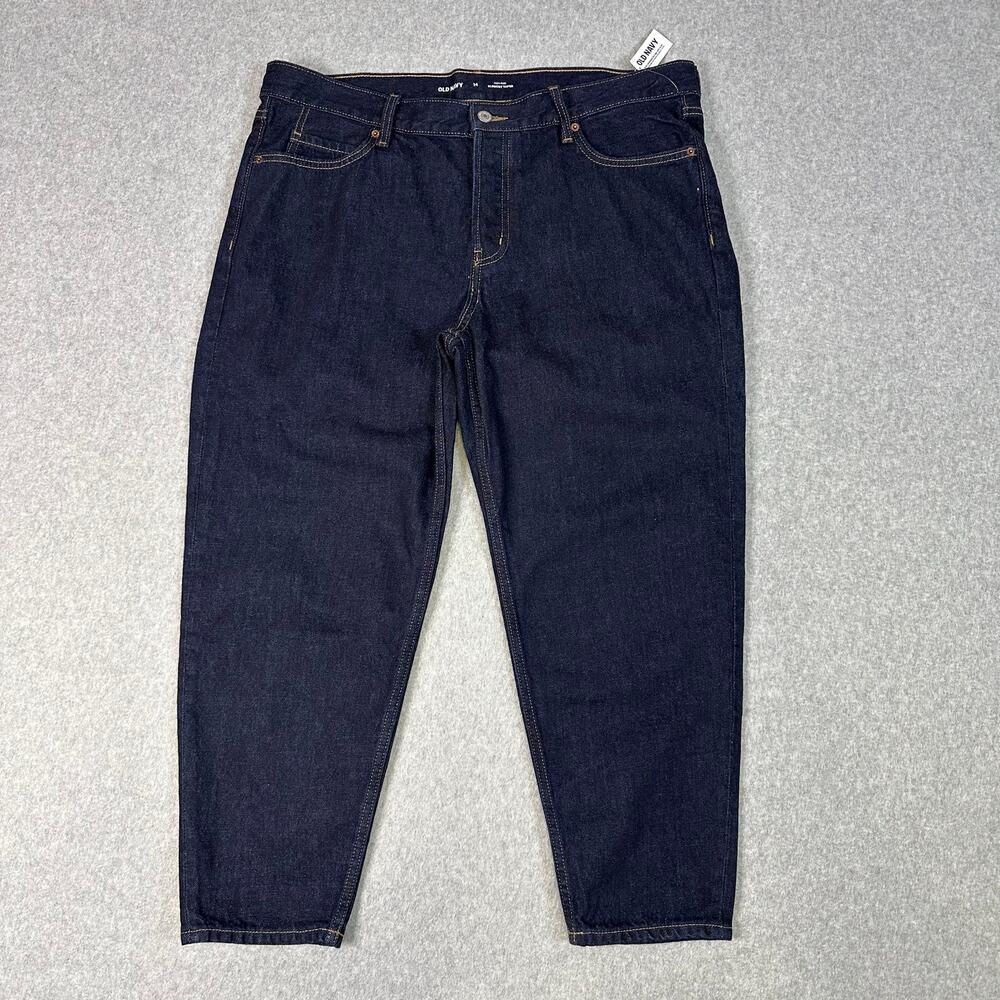 Old Navy Jeans Slouchy Taper Button Up WMNS 14 Blue Rinsed High Rise 100% Cotton